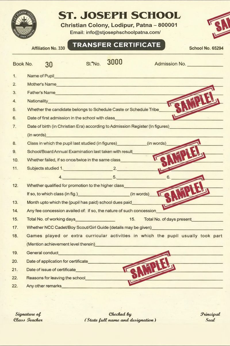 Transfer Certificate